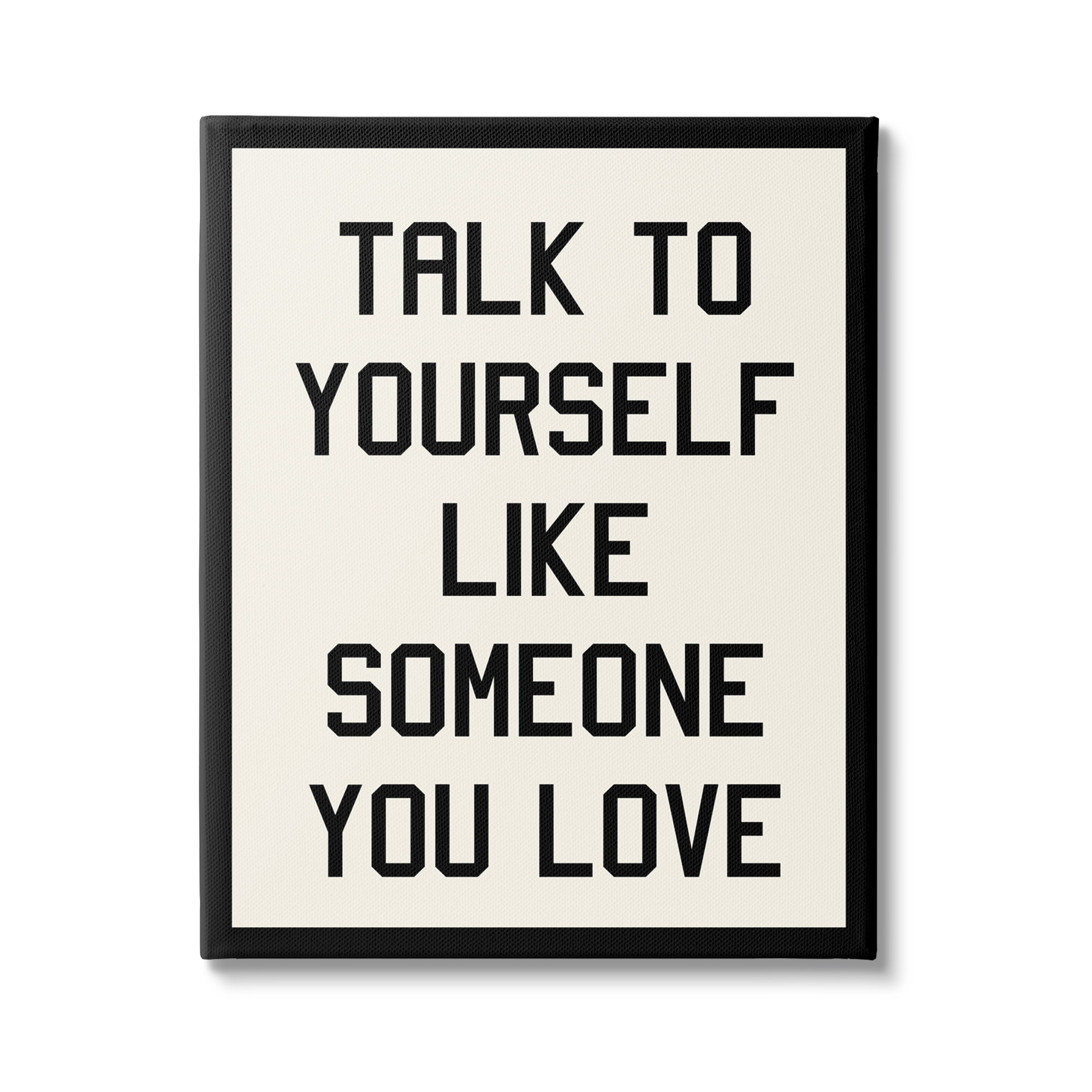 Stupell Industries Love Yourself Phrase Inspirational Painting Gallery Wrapped Canvas Print Wall Art, 24 x 30