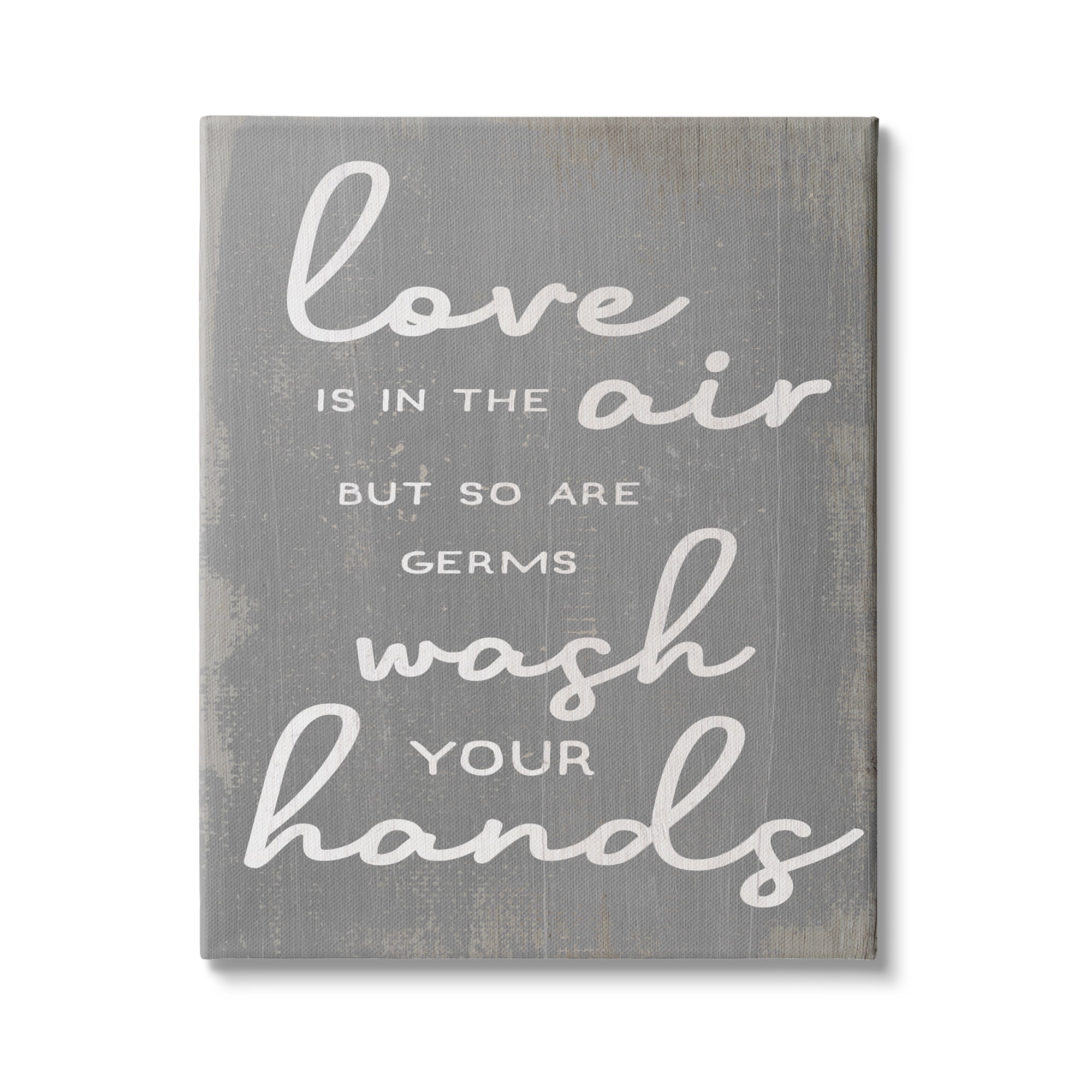 Stupell Industries Love and Germs in Air Wash Your Hands Phrase, 24 x 30, Design by Daphne Polselli