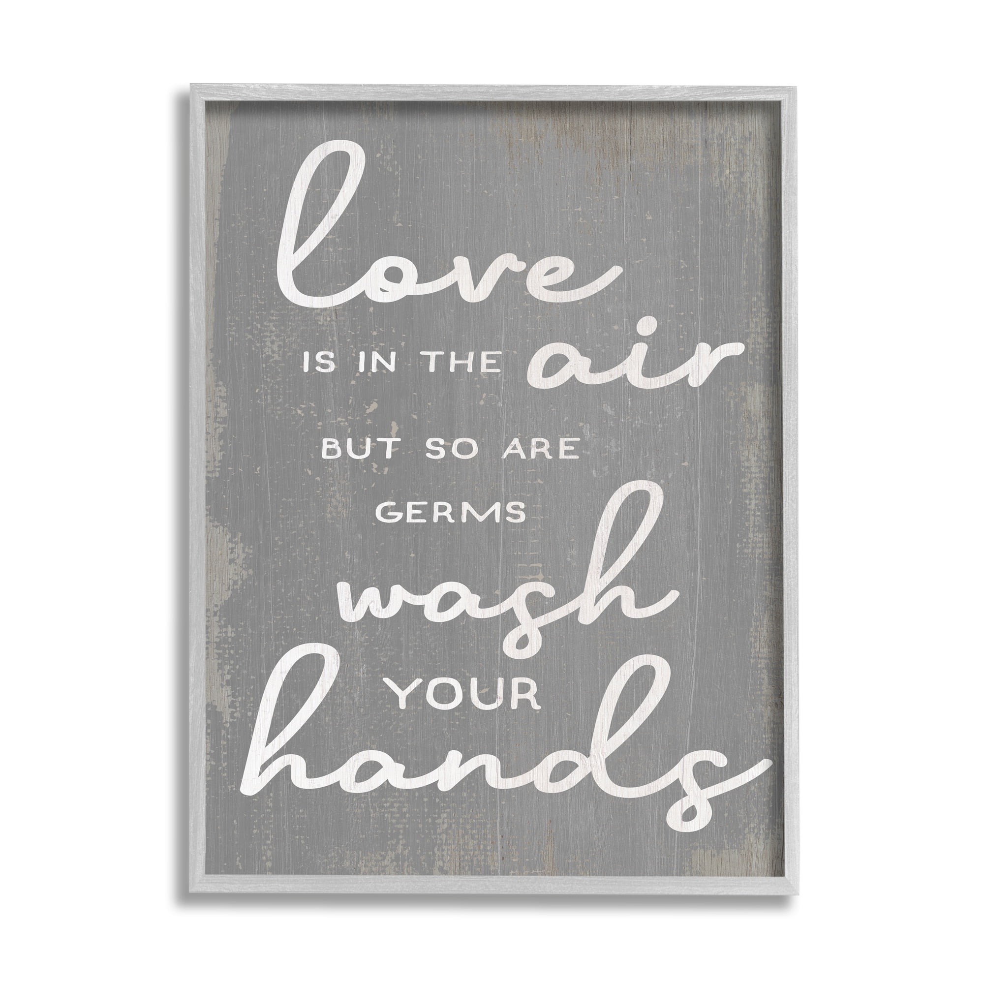 Stupell Industries Love and Germs in Air Wash Your Hands Phrase, 24 x 30, Design by Daphne Polselli