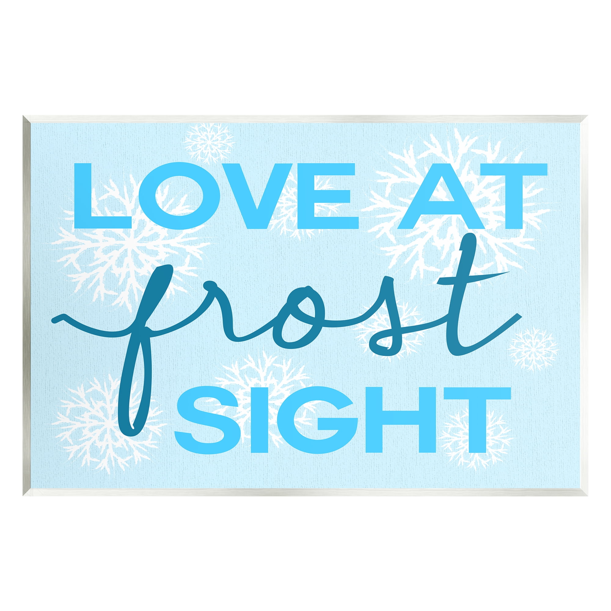 Stupell Industries Love at Frost Sight Pun Holiday Painting Unframed Art Print Wall Art, 19 x 13