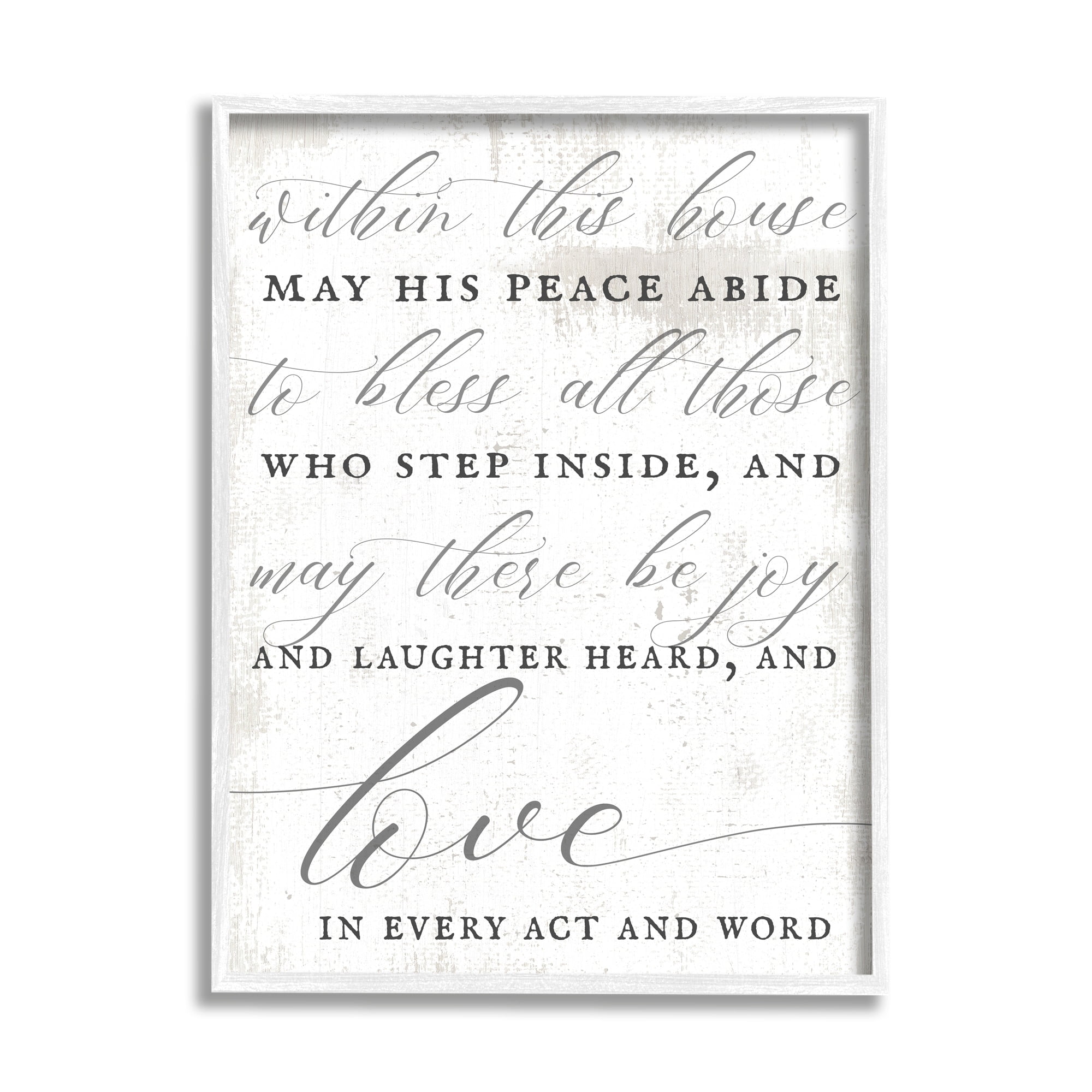 Stupell Industries Love in Every Act and Word Family Greeting, 11 x 14, Design by Daphne Polselli