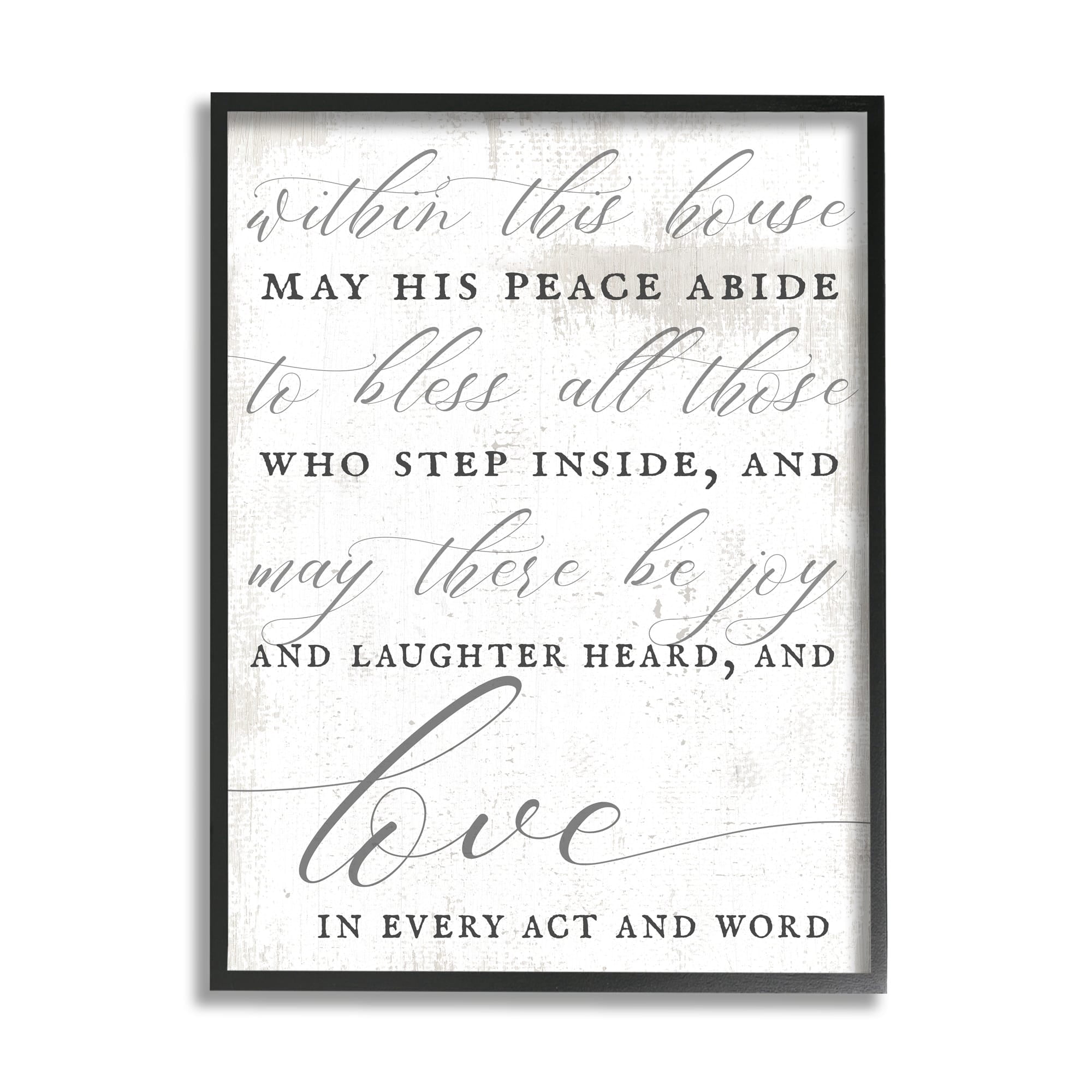 Stupell Industries Love in Every Act and Word Family Greeting, 11 x 14, Design by Daphne Polselli