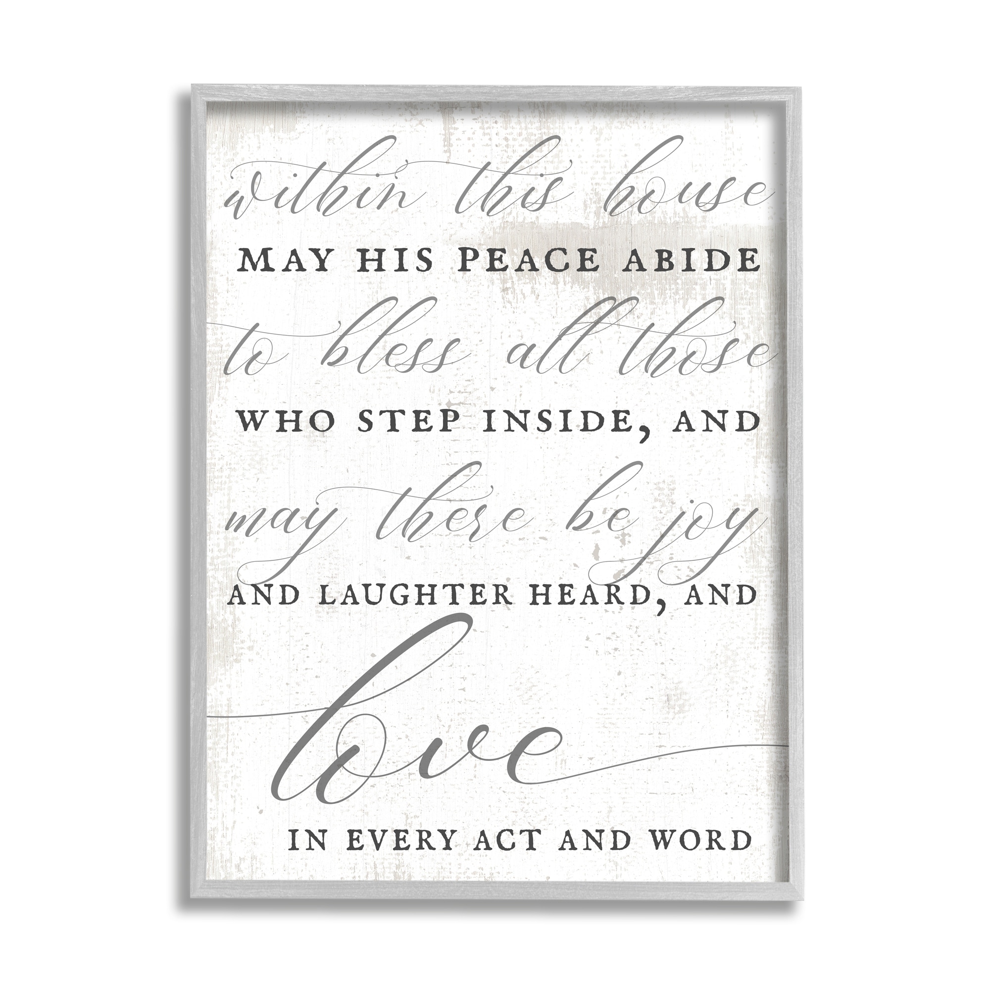 Stupell Industries Love in Every Act and Word Family Greeting, 16 x 20, Design by Daphne Polselli