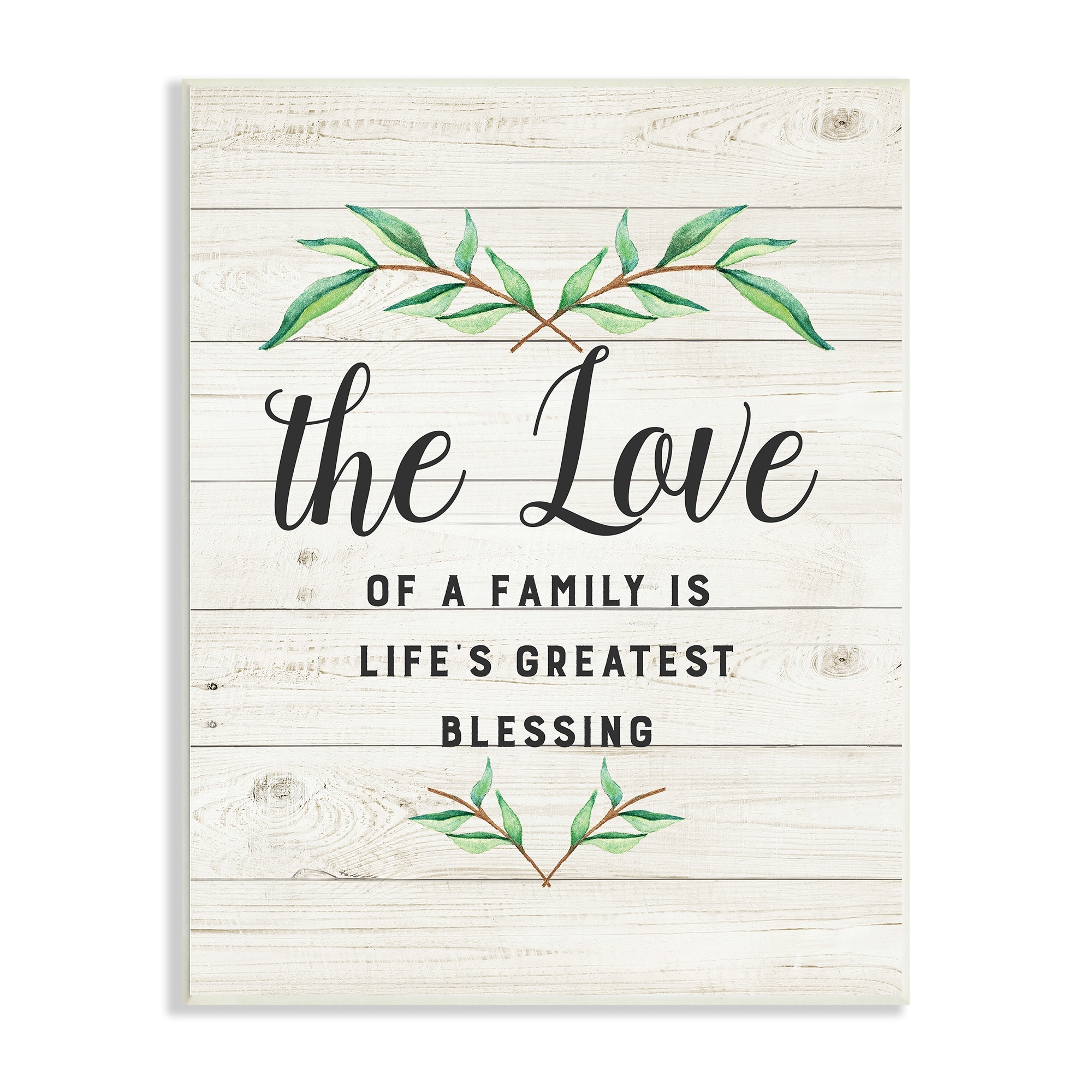 Stupell Industries Love of Family Life's Greatest Blessing Motivational Phrase Graphic Art Unframed Art Print Wall Art, 13x19, by Amanda Murray