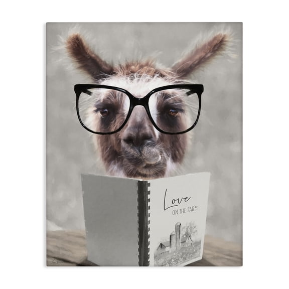 Stupell Industries Love on the Farm Llama Canvas Wall Art, design by Lori Deiter