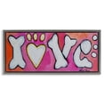 thumbnail image 1 of Stupell Industries Love with Bone Letters Quotes and Sayings Painting Gray Floater Framed Canvas Art Print Wall Art, 31 x 14, 1 of 9