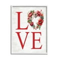 thumbnail image 1 of Stupell Industries Love with Heart Wreath Botanical & Floral Painting White Framed Art Print Wall Art, 24 x 30, 1 of 9