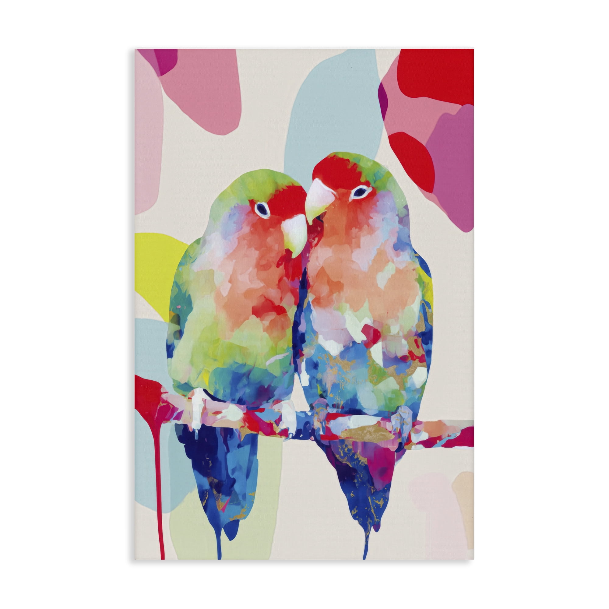 Stupell Industries Lovebirds on a Branch Canvas Wall Art, design by Chromatic Storm Studio