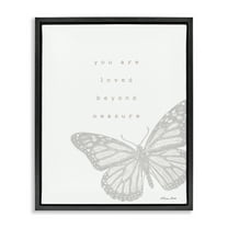 Stupell Industries Loved Beyond Measure Animals & Insects Painting Black Floater Framed Art Print Wall Art, 17 x 21