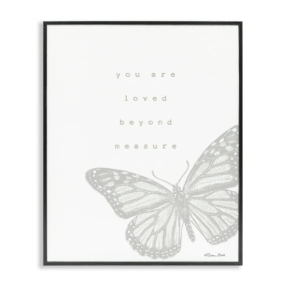 Stupell Industries Loved Beyond Measure Animals & Insects Painting Black Framed Art Print Wall Art, 11 x 14