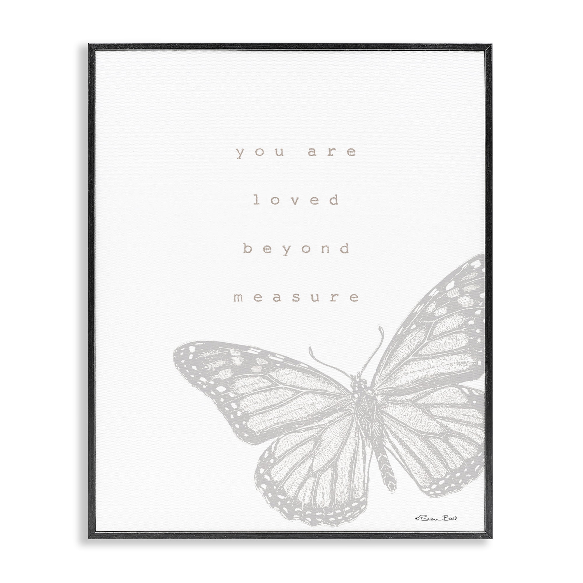 Stupell Industries Loved Beyond Measure Animals & Insects Painting Black Framed Art Print Wall Art, 24 x 30
