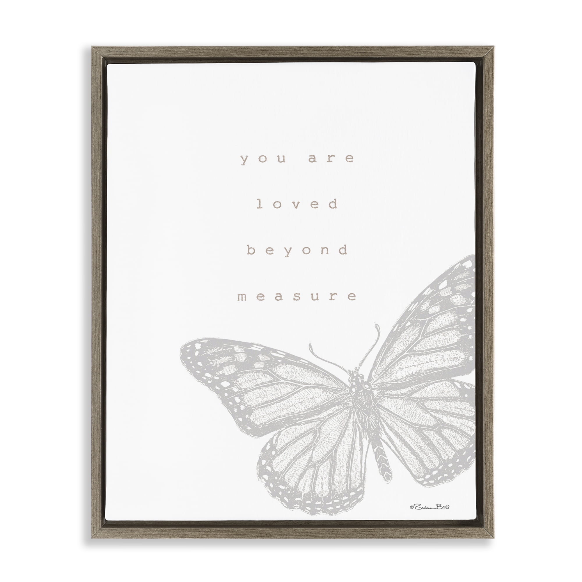 Stupell Industries Loved Beyond Measure Animals & Insects Painting Brown Floater Framed Art Print Wall Art, 25 x 31