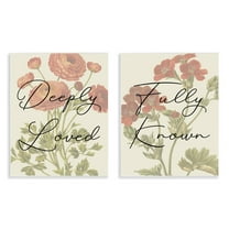 Stupell Industries Loved & Known Florals Plants & Flowers Painting Unframed Art Print Wall Art, 11 x 14, Set of 2