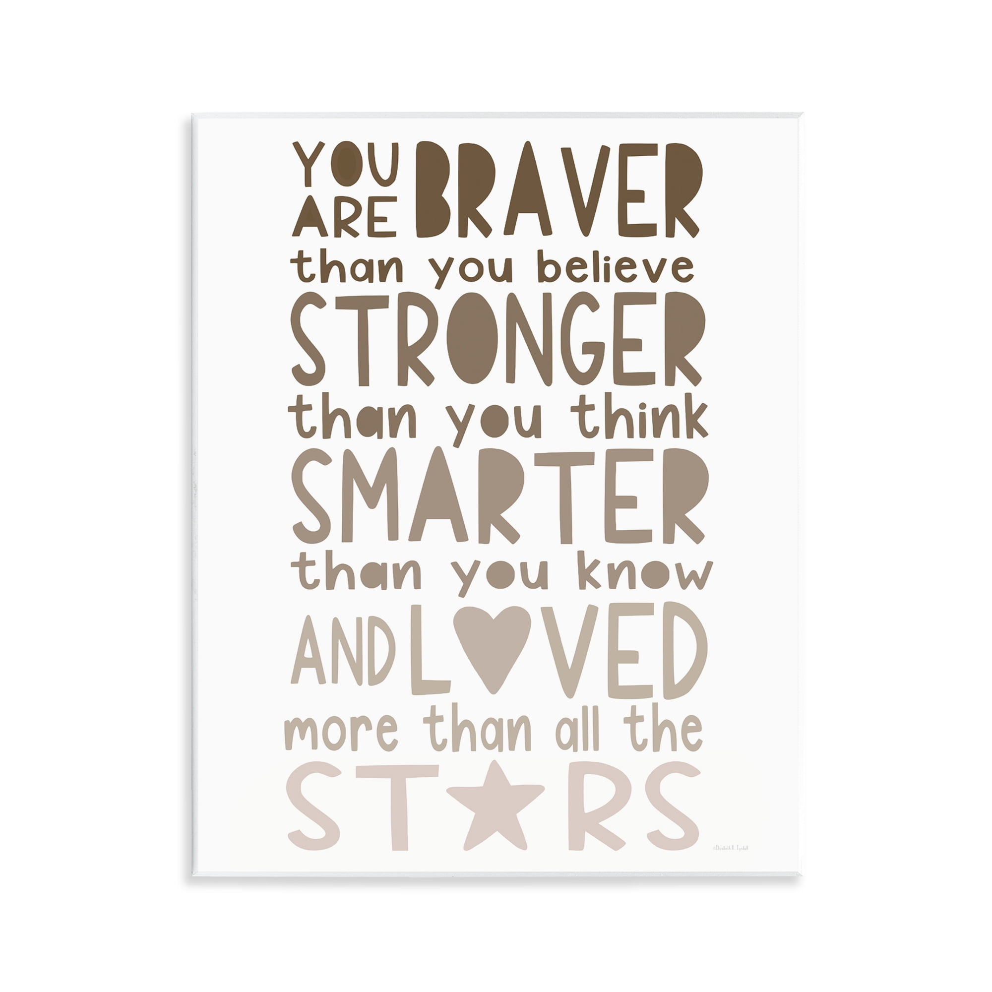Stupell Industries Loved More Than The Stars Wall Plaque Art, design by Elizabeth Tyndall
