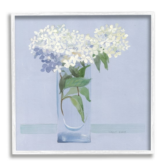 Stupell Industries Lovely Flower Blossom Bouquet Pale Purple Accent Painting White Framed Art Print Wall Art, Design by unknown