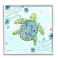 thumbnail image 1 of Stupell Industries Lovely Green Sea Turtle Ocean Flower Painting Framed Wall Art, 17 x 17, Design by Katie Doucette, 1 of 5