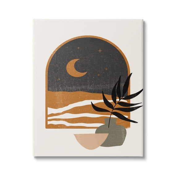 Stupell Industries Lovely Night Sky Desert Moon Scene Through Window Graphic Art Gallery Wrapped Canvas Print Wall Art, Design by JJ Design House LLC