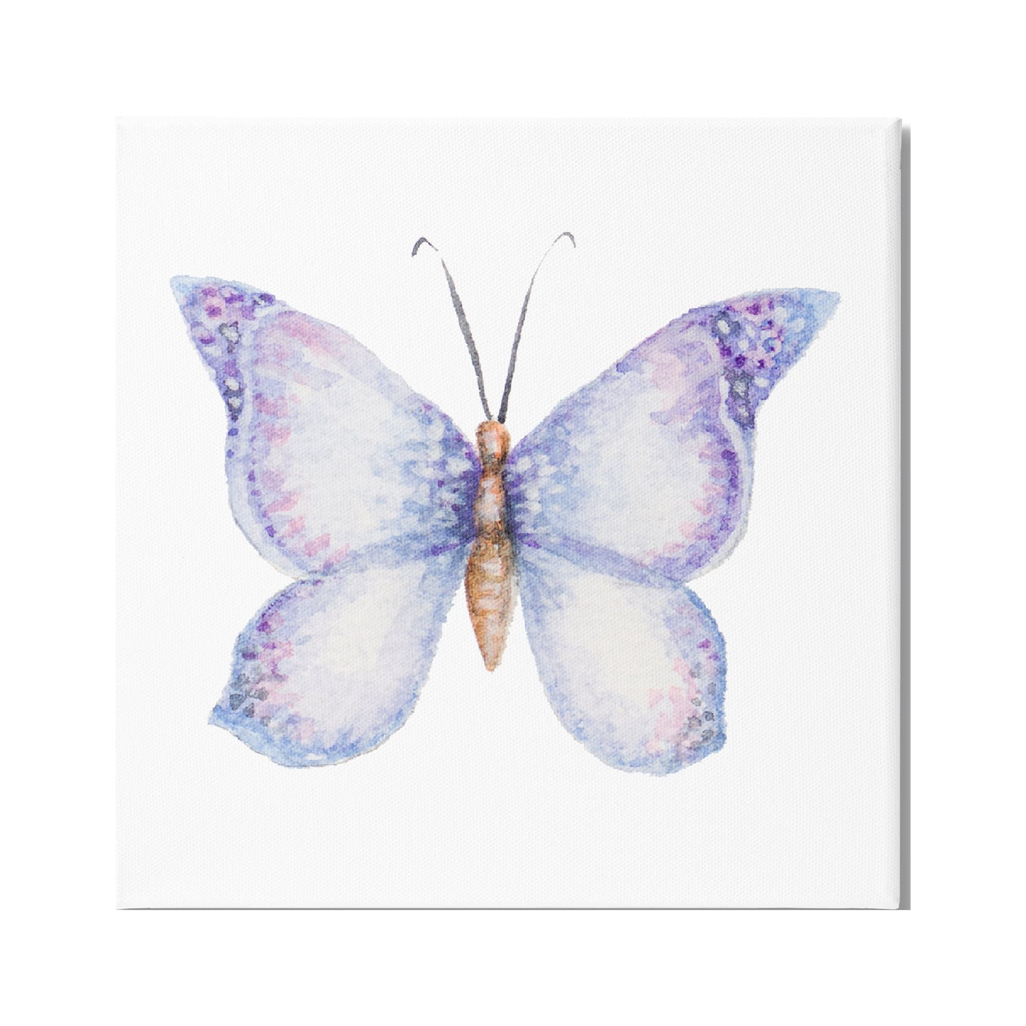 Lovely Purple Butterfly Canvas Art, 30" x 30"