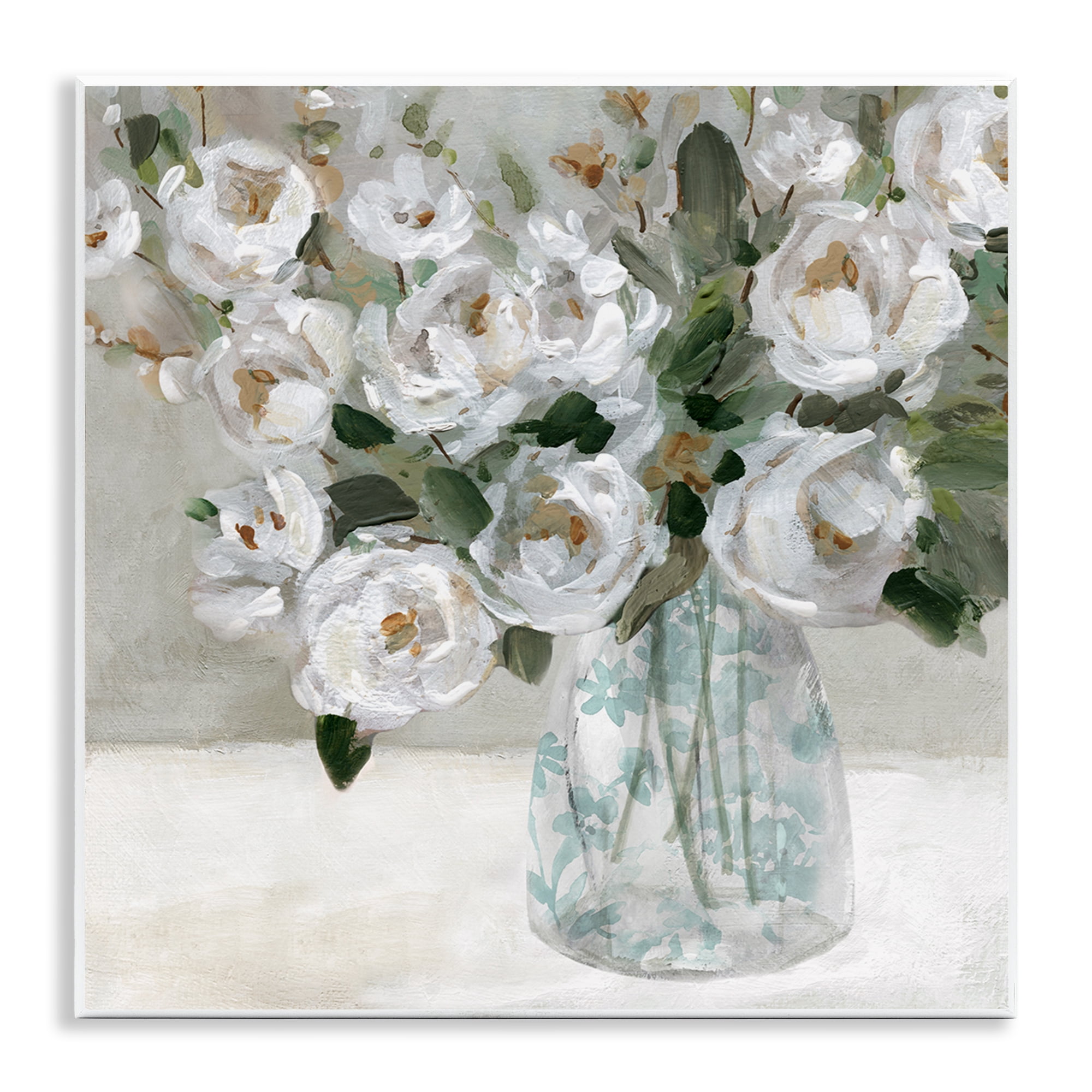 Stupell Industries Lovely Rose Still Life Plants & Flowers Painting Unframed Art Print Wall Art, 12 x 12