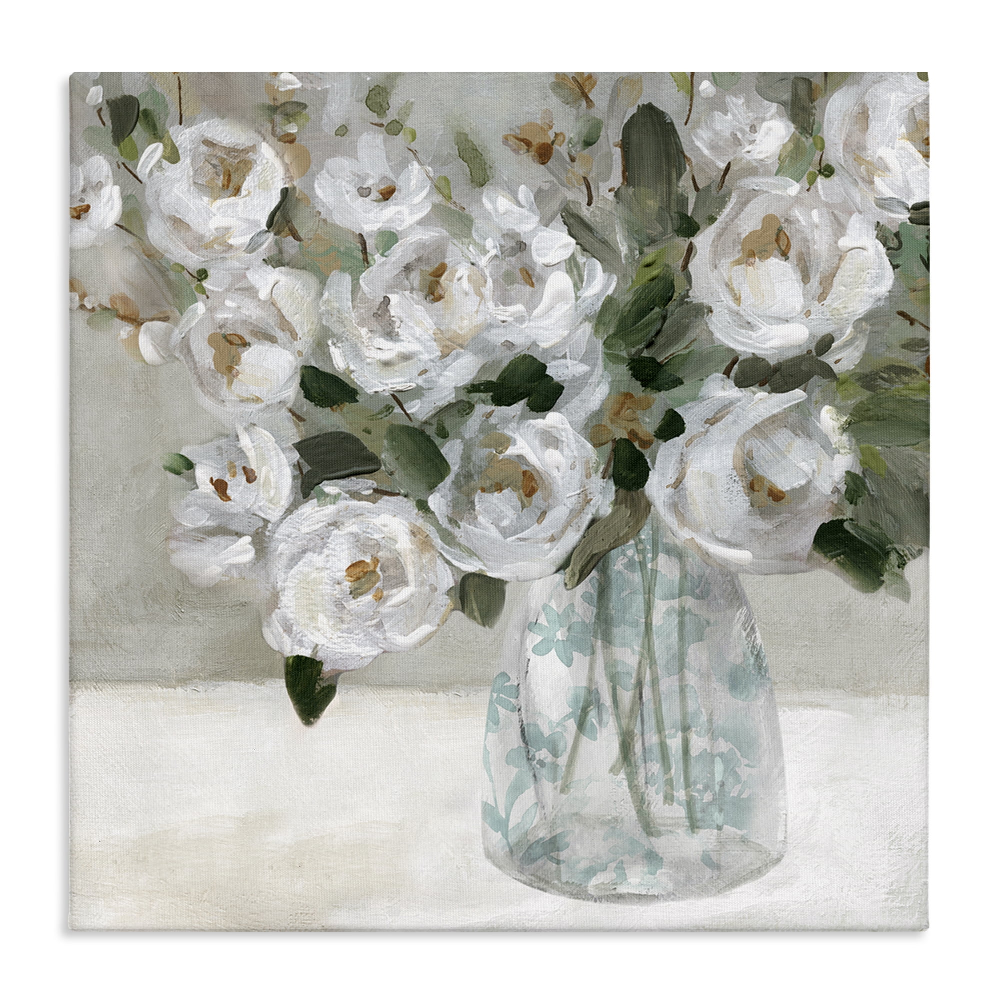 Stupell Industries Lovely Rose Still Life Plants & Flowers Painting Wrapped Canvas Art Print Wall Art, 24 x 24
