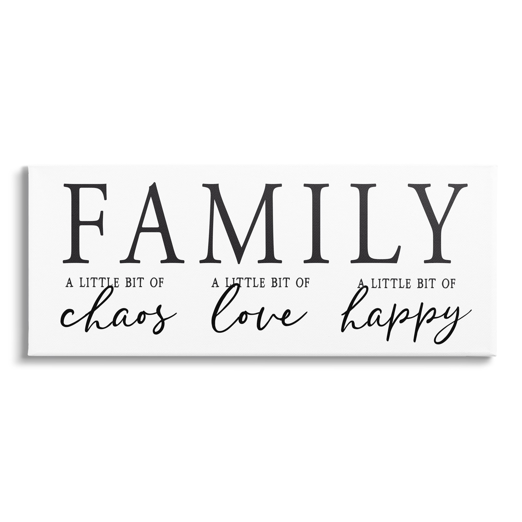 Stupell Industries Loving Family Sign Cheerful Casual Quote Graphic Art Gallery Wrapped Canvas Print Wall Art, Design by Lettered and Lined