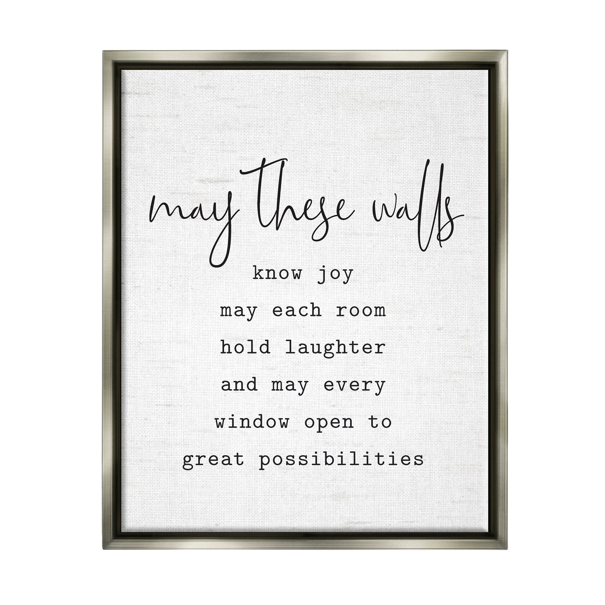 Stupell Industries Loving Home Quote Heartfelt Family Birch Pattern Graphic Art Luster Gray Floating Framed Canvas Print Wall Art, Design by Lettered and Lined