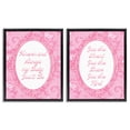 thumbnail image 1 of Stupell Industries Cottage Loving Pink Ornate Phrases Black 2pc Floating Frame Art Set, 17 x 21 each, by Lil' Rue, 1 of 7
