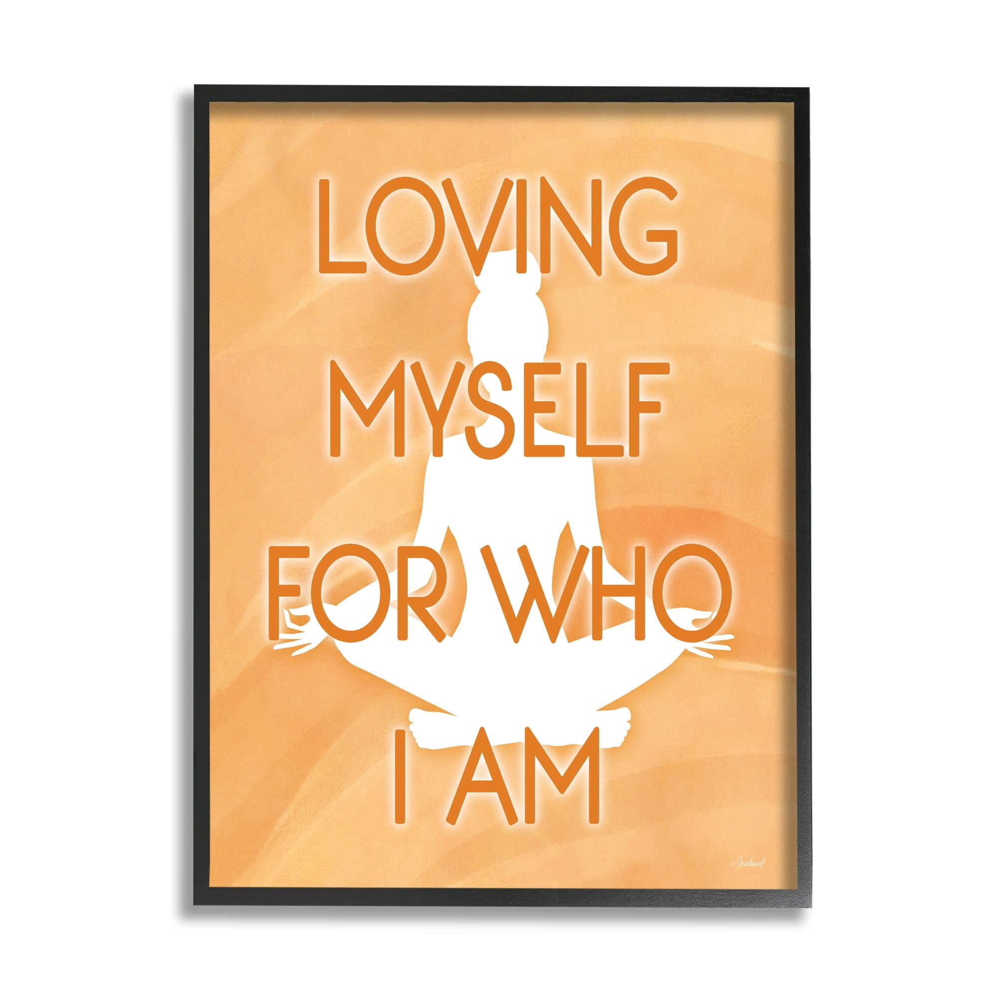 Stupell Industries Loving Who I am Human Pose Meditation,24 x 30, Design by Martina Pavlova