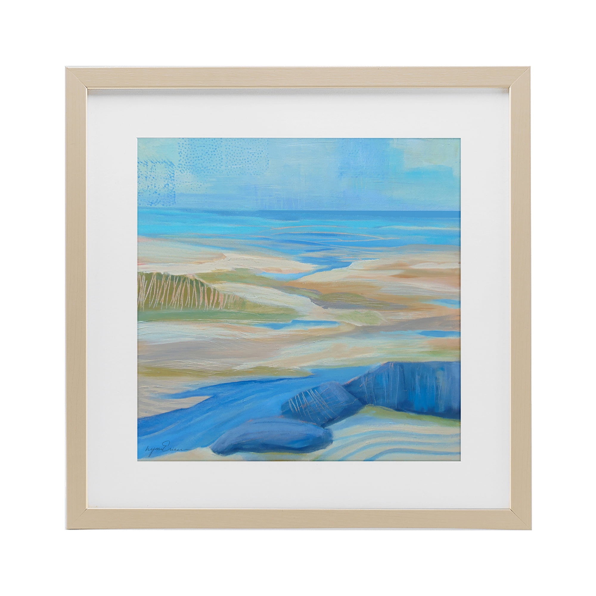 Stupell Industries Low Tide Azure Dunes Birch Framed Print Under Glass, design by Lynn Ericson Fine Art