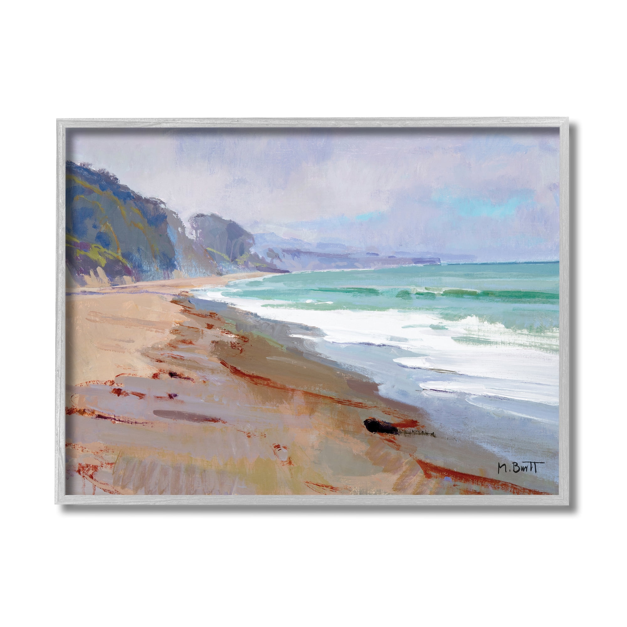 Stupell Industries Low Tide Nautical Beach Landscape Wet Sand,11 x 14,Designed by Marcia Burtt