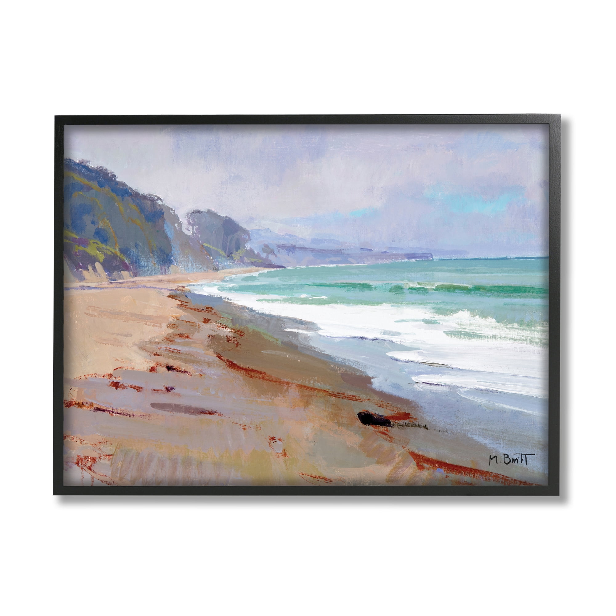 Stupell Industries Low Tide Nautical Beach Landscape Wet Sand,16 x 20,Designed by Marcia Burtt