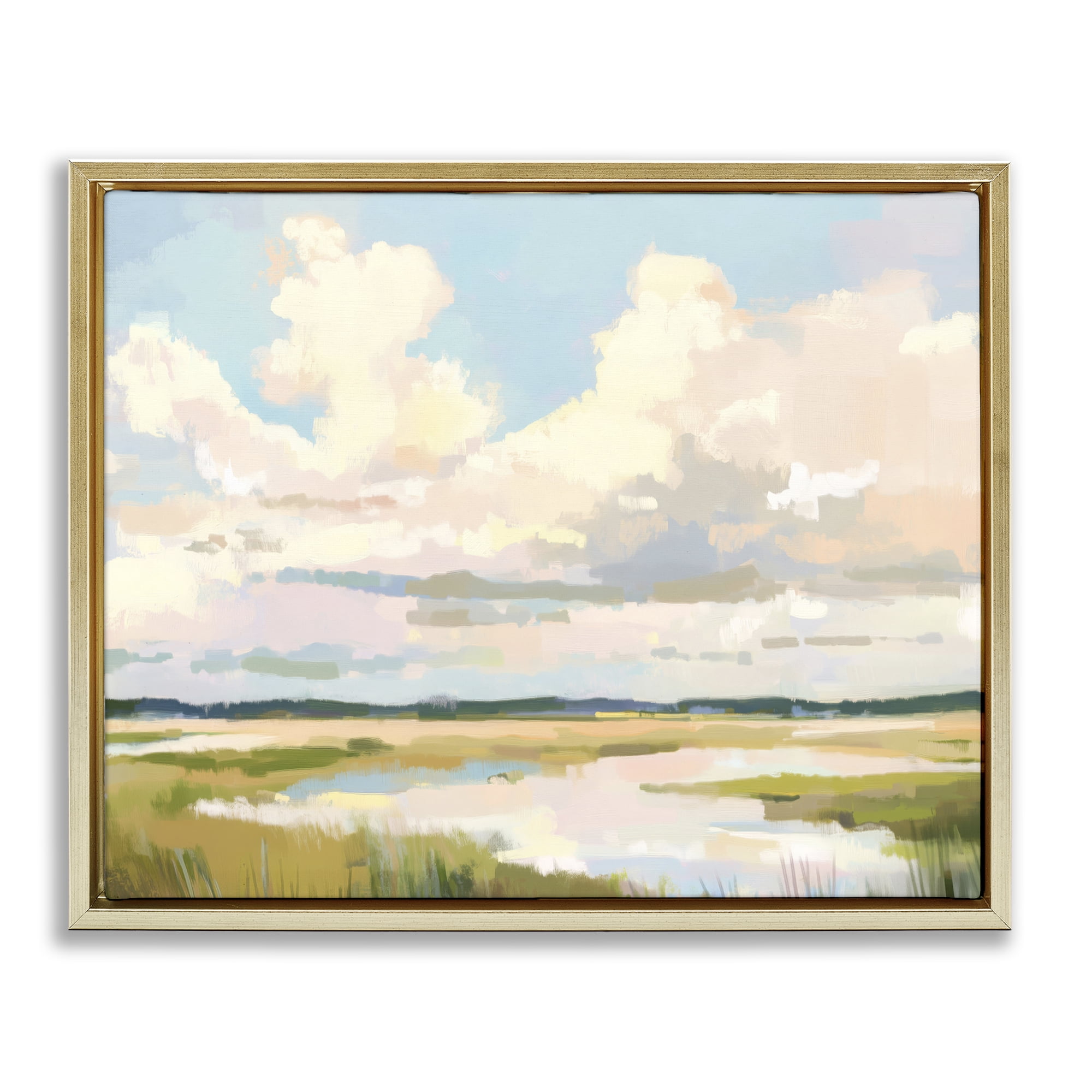 Stupell Industries Lowcountry Marsh at Dawn Gold Framed Floater Canvas Wall Art, design by LSR Design Studio