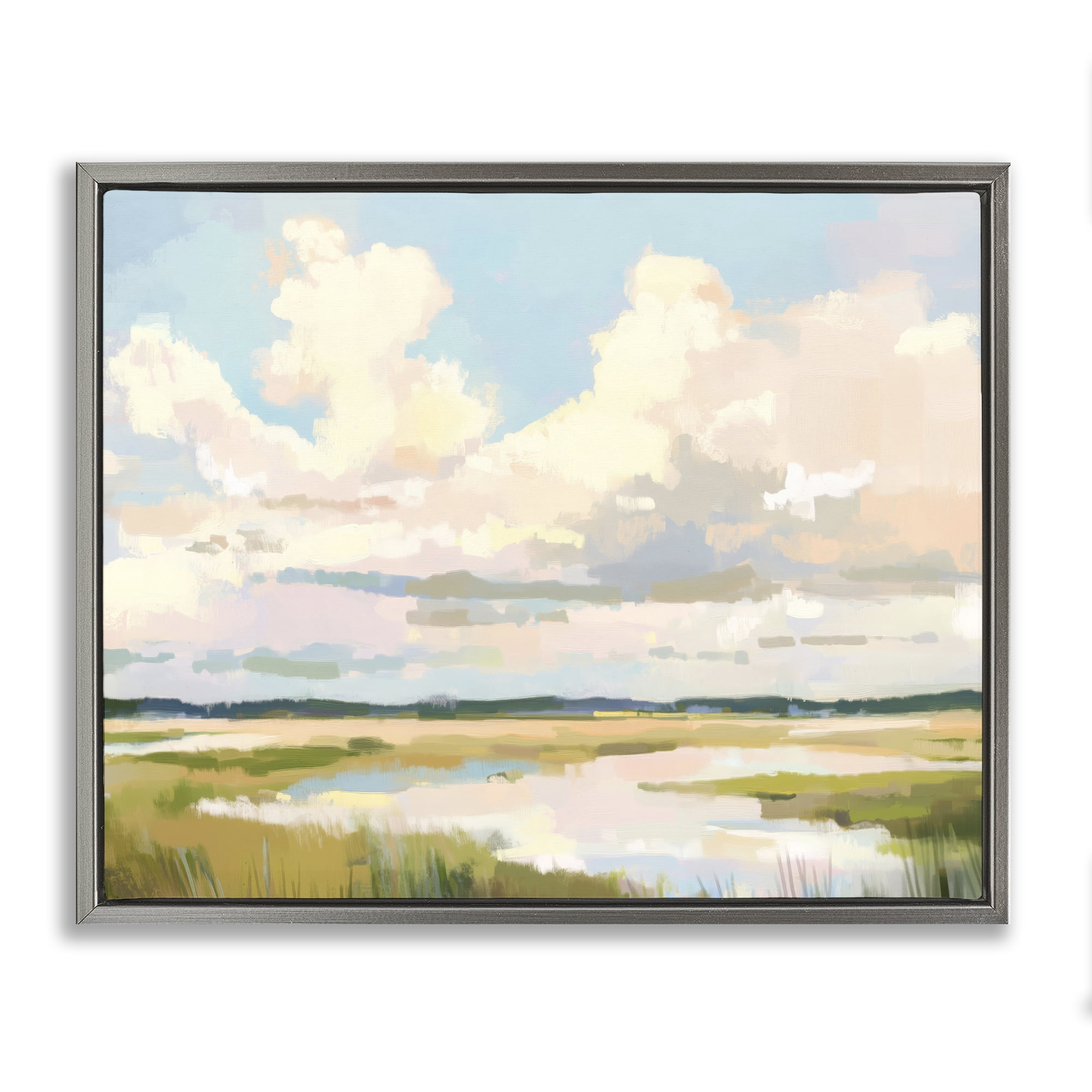 Stupell Industries Lowcountry Marsh at Dawn Gray Framed Floater Canvas Wall Art, design by LSR Design Studio