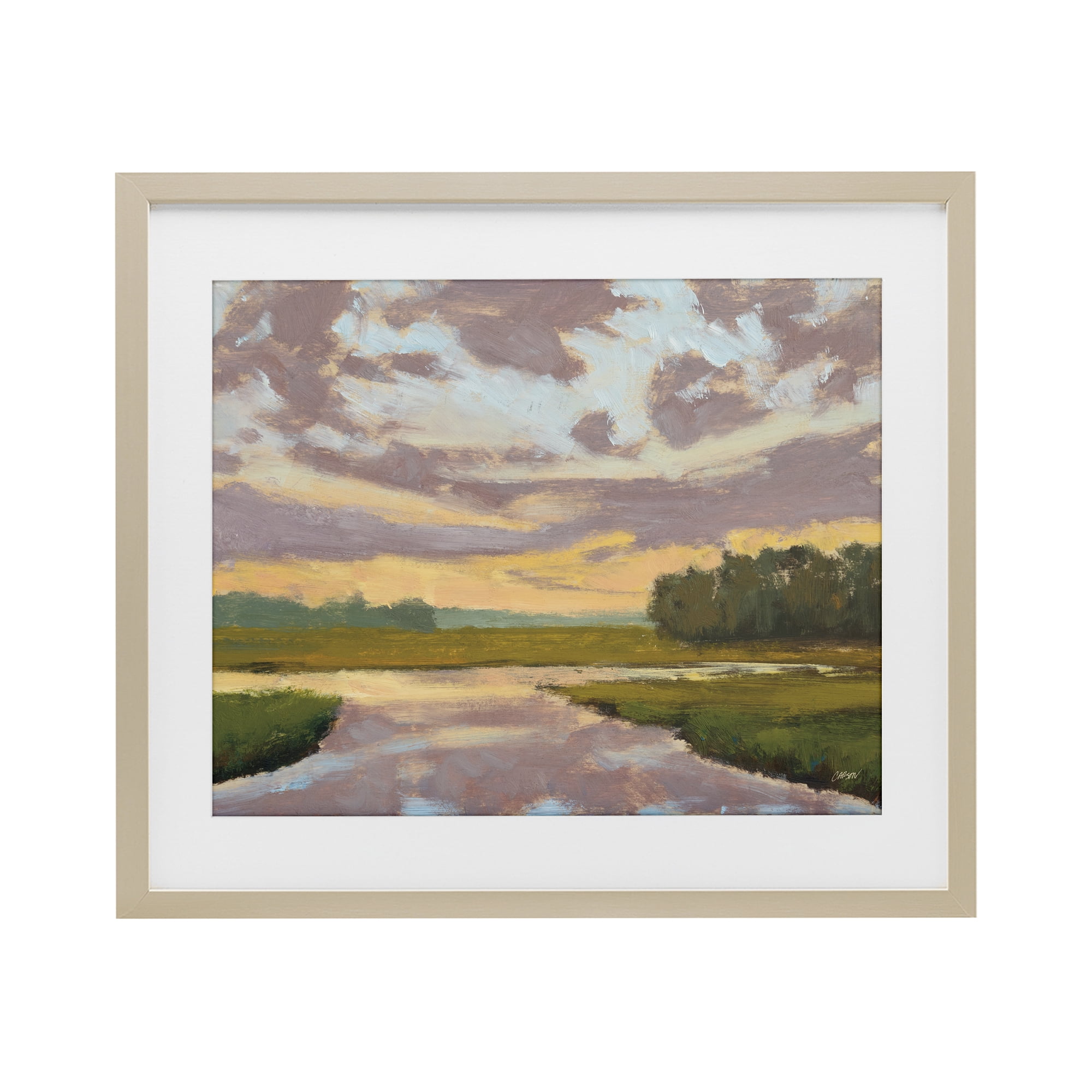 Stupell Industries Lowcountry Sunset Palette Birch Framed Print Under Glass, design by Carson Overstreet