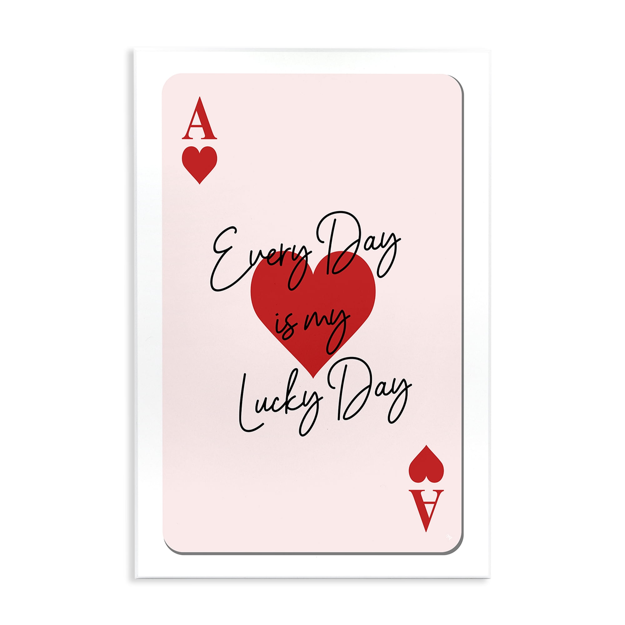Stupell Industries Lucky Day Card Design Entertainment Painting Unframed Art Print Wall Art, 13 x 19