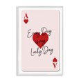 thumbnail image 1 of Stupell Industries Modern Lucky Day Card Design White Framed Giclee Art, 12 x 18, by Martina Pavlova, 1 of 8