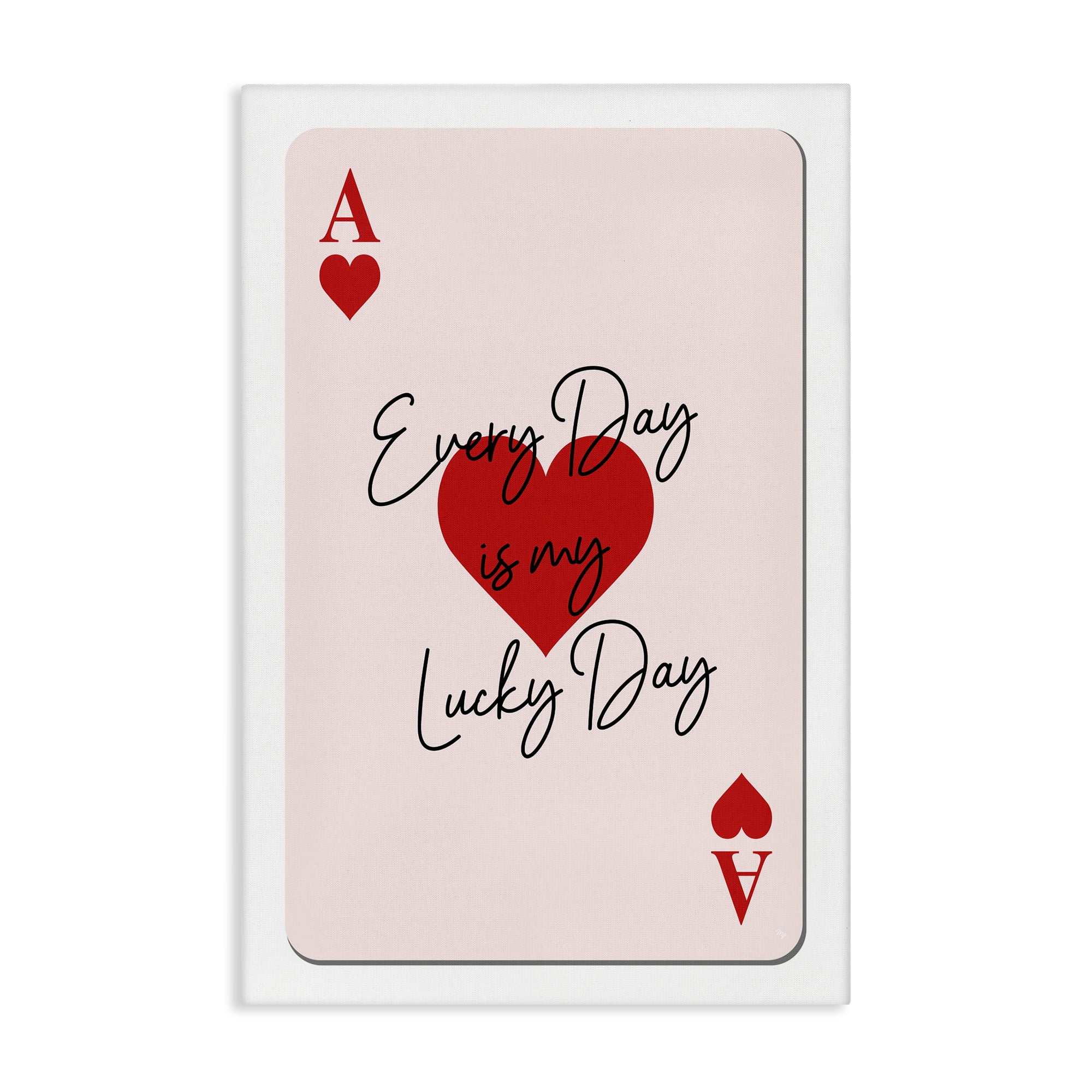 Stupell Industries Lucky Day Card Design Entertainment Painting Wrapped Canvas Art Print Wall Art, 24 x 36
