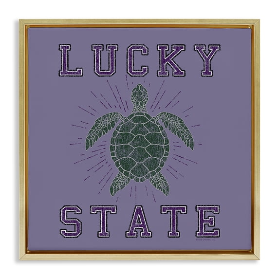 Stupell Industries Coastal Gold Floating Frame Canvas Art, 18 x 18, by Spirit Animals/Life Is High