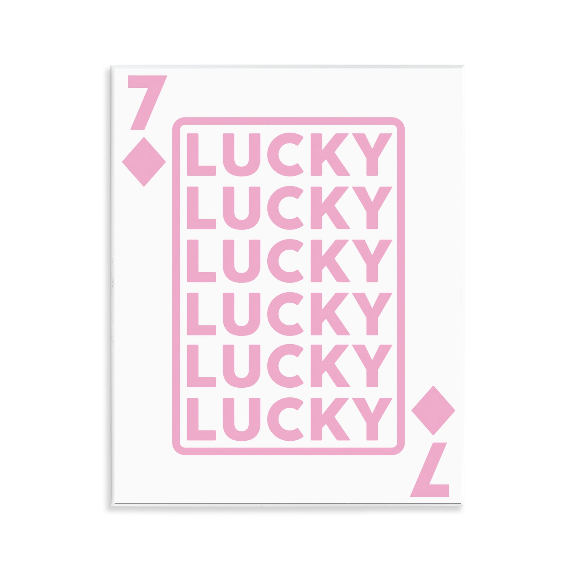 Stupell Industries Lucky Seven of Diamonds Entertainment Painting Unframed Art Print Wall Art, 11 x 14