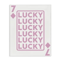 Stupell Industries Lucky Seven of Diamonds Entertainment Painting Wrapped Canvas Art Print Wall Art, 16 x 20