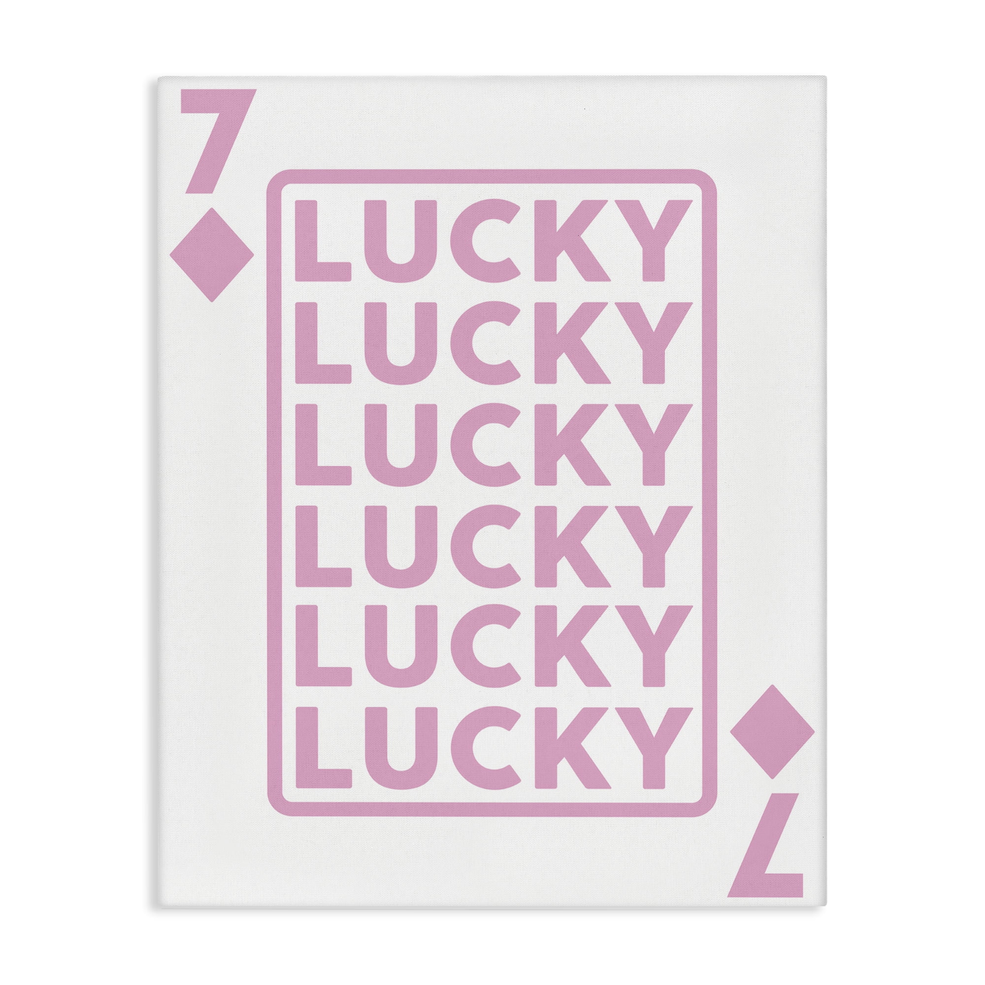 Stupell Industries Lucky Seven of Diamonds Entertainment Painting Wrapped Canvas Art Print Wall Art, 24 x 30