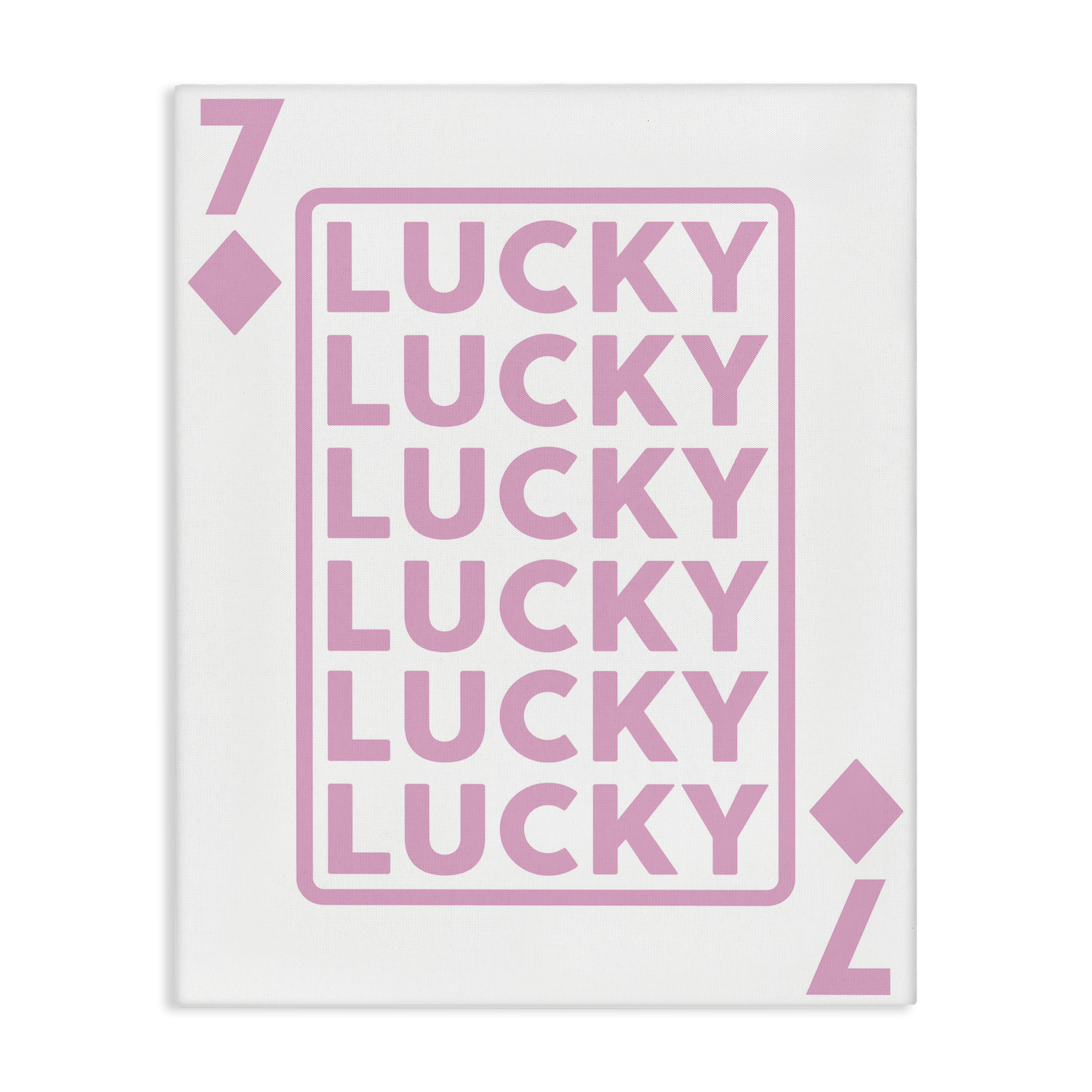 Stupell Industries Lucky Seven of Diamonds Entertainment Painting Wrapped Canvas Art Print Wall Art, 30 x 40
