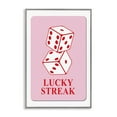 thumbnail image 1 of Stupell Industries Lucky Streak Dice Entertainment Painting Gray Framed Art Print Wall Art, 12 x 18, 1 of 2