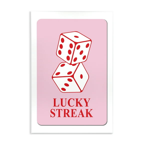 Stupell Industries Lucky Streak Dice Entertainment Painting Unframed Art Print Wall Art, 10 x 15