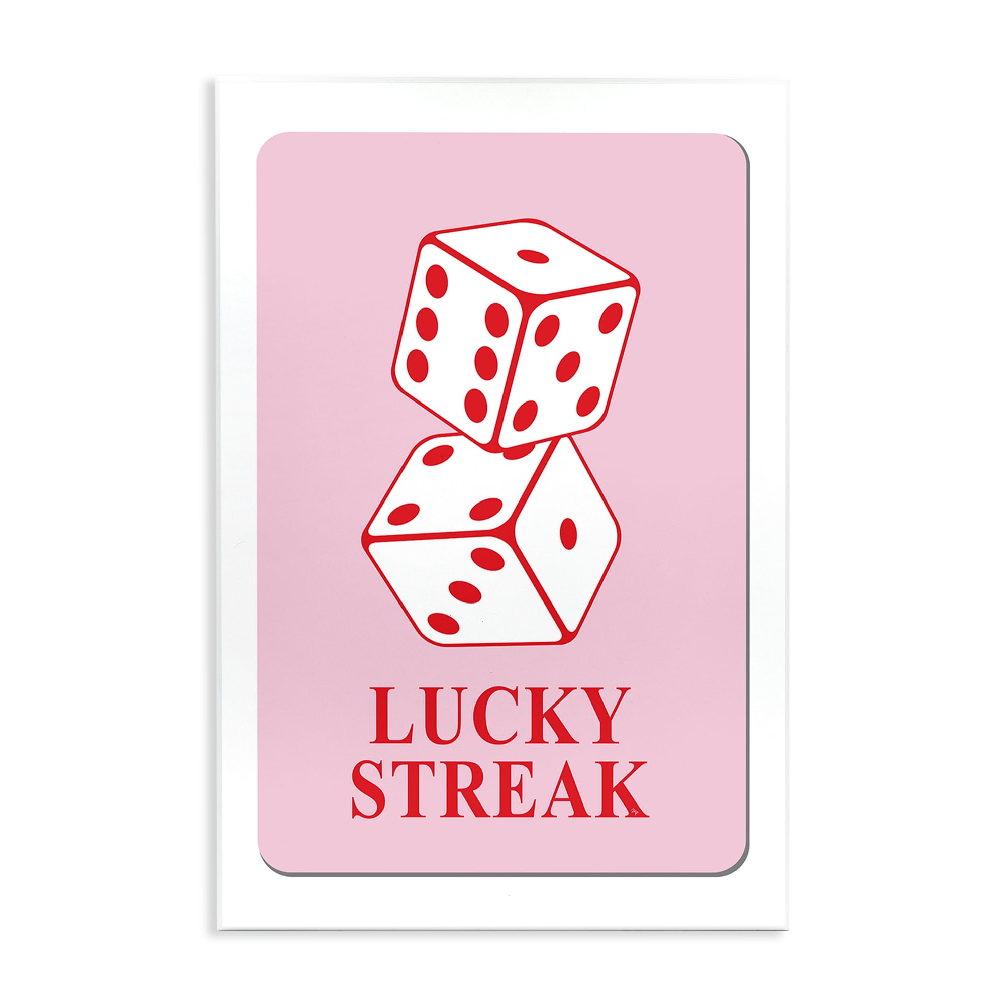 Stupell Industries Lucky Streak Dice Entertainment Painting Unframed Art Print Wall Art, 13 x 19