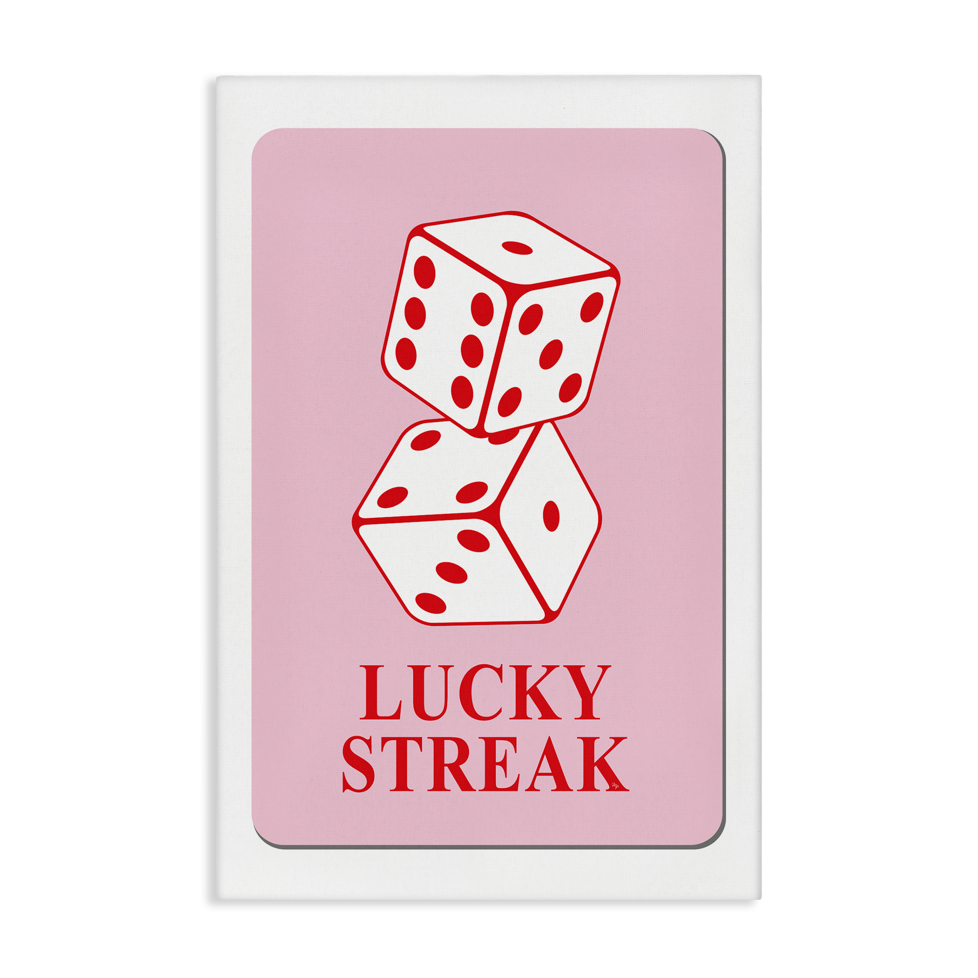 Stupell Industries Lucky Streak Dice Entertainment Painting Wrapped Canvas Art Print Wall Art, 16 x 24