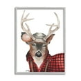 thumbnail image 1 of Stupell Industries Lumberjack Buck Deer with Beanie Red Plaid, 24 x 30, Designed by Elizabeth Medley, 1 of 7