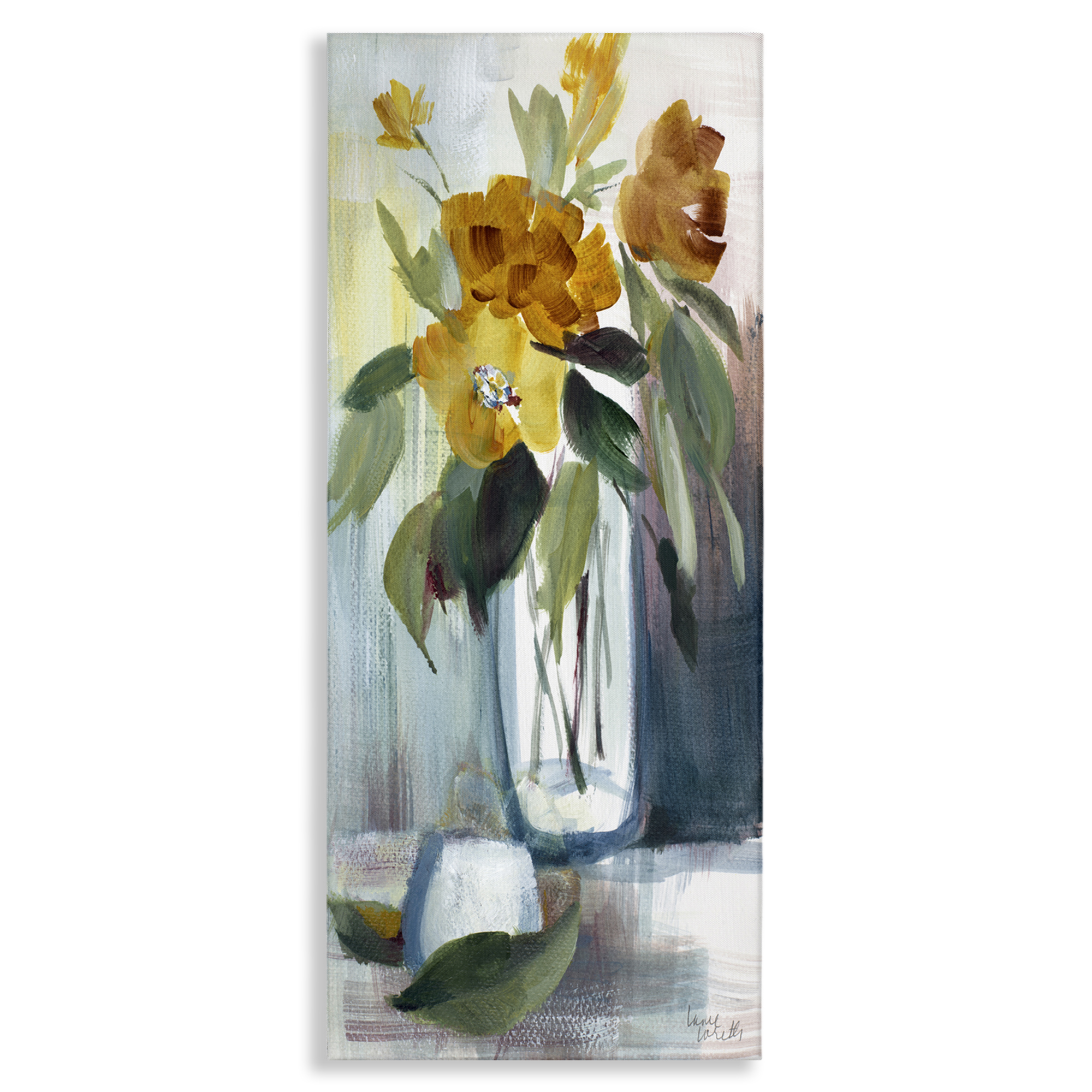 Stupell Industries Luminous Floral Bouquet Plants & Flowers Painting Wrapped Canvas Art Print Wall Art, 20 x 48