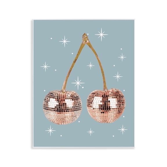 Stupell Industries Luminous Glam Cherries Fashion Painting Unframed Art Print Wall Art, 11 x 14