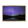 thumbnail image 1 of Stupell Industries Luminous Purple Northern Lights Landscape & Nature Photography Gold Floater Framed Canvas Art Print Wall Art, 31 x 21, 1 of 9